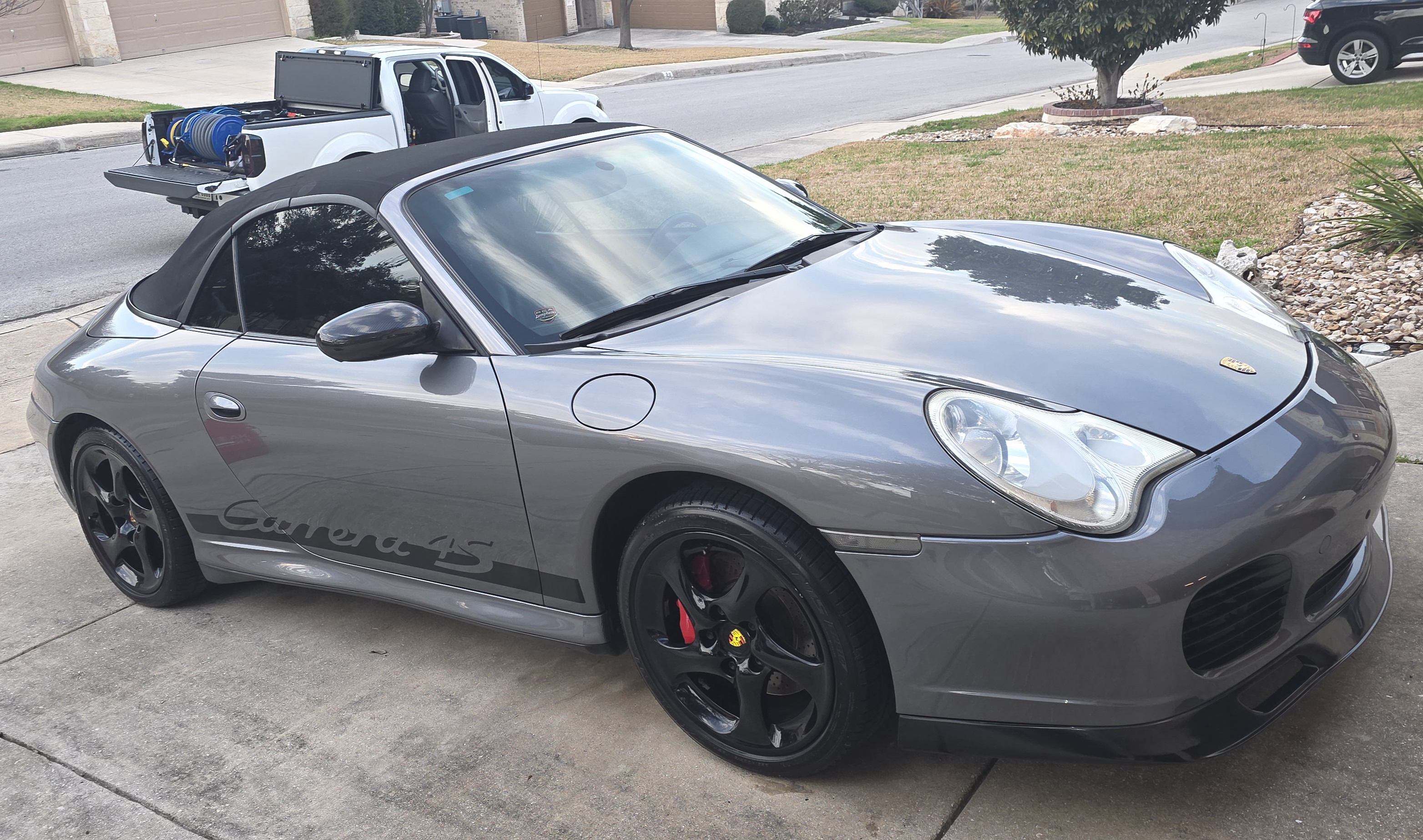 Professional car detailing in progress